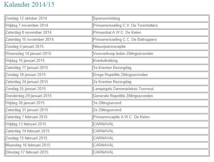 Kalender 2014-2015