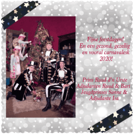 Fijne kerstdagen en een carnavalesk 2020