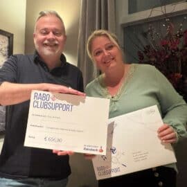 Rabobank Clubkas Campagne cheque ontvangen!