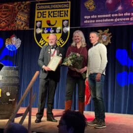 Voorzitter Bart van de Weijer en zijn vrouw Jaqueline kregen Goed Loon