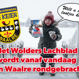 Het Wolders Lachblad wordt vanaf vandaag in Waalre rondgebracht!